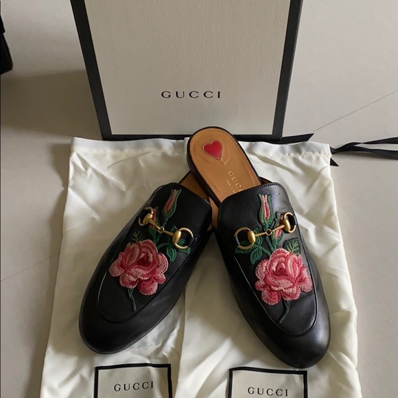 gucci loafers flower